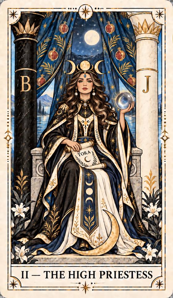 The High Priestess from the Divine Goddess Tarot Deck